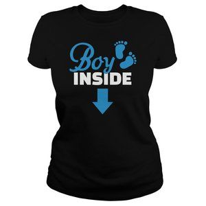 Funny T-shirt Boy inside for pregnant women